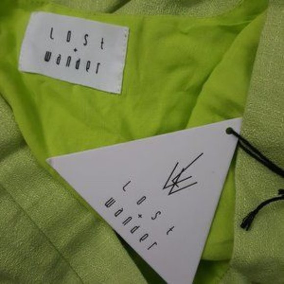 Anthro Lost + Wander Cactus Bloom Lime Crop Top S - Picture 7 of 7